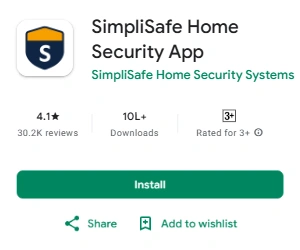 SimpliSafe Home Security app