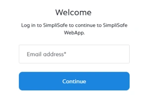 Login using the SimpliSafe App